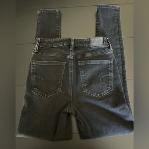 Juniors American Eagle Super Hi-Rise Jegging Jeans Sz 0 short